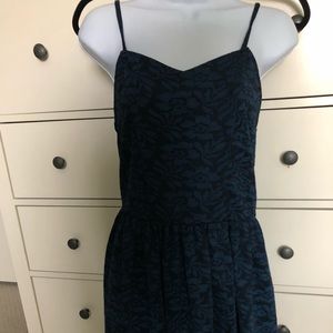 Blue printed floral dress